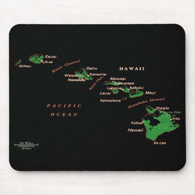 Hawaiian Island map Mouse Pad (Front)