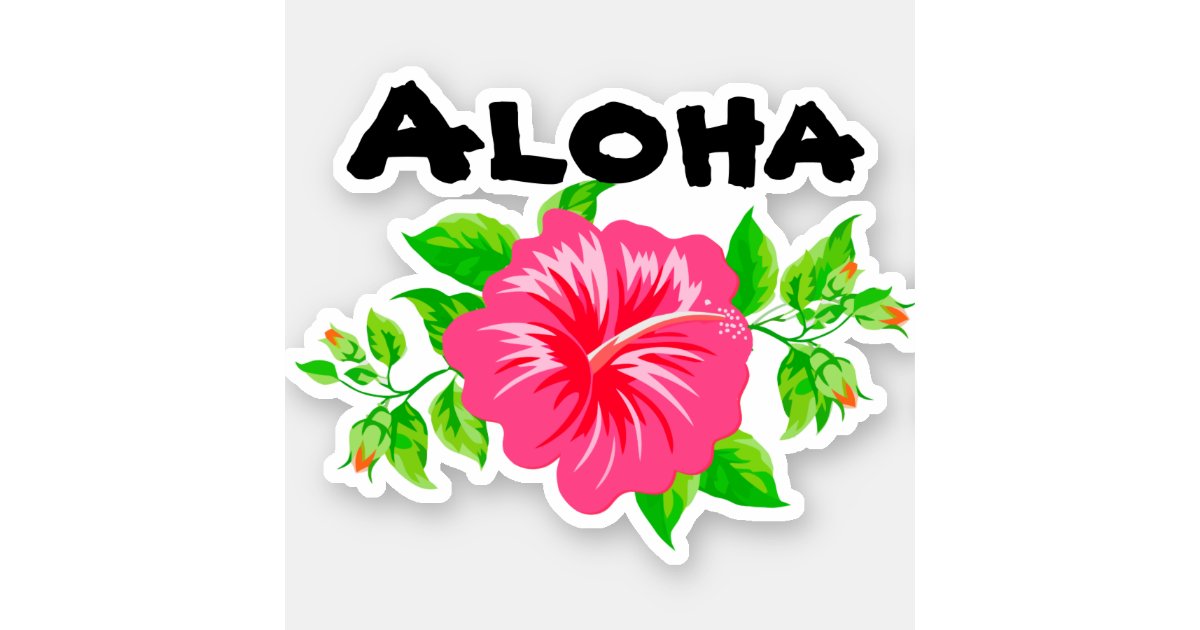 Hibiscus Flower Sticker