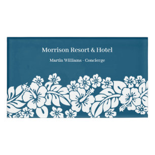 Hawaiian Island Style Hotel And Resort Concierge Name Tag