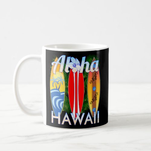 Hawaiian Islands Aloha Hawaii Surf Coffee Mug