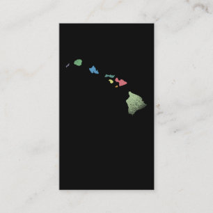 Hawaiian Islands Colorful Map Hawaii Maui Island Business Card