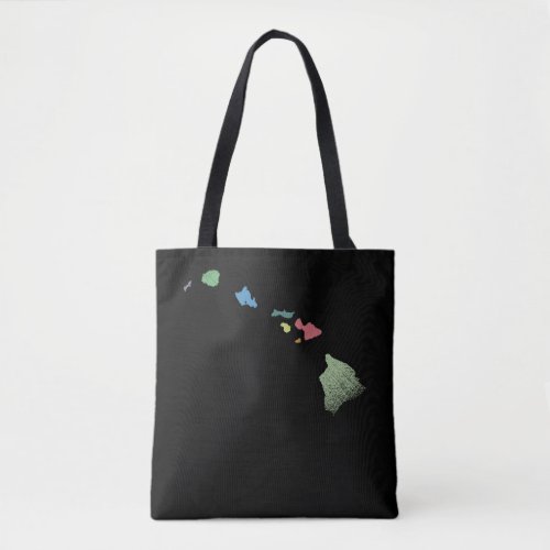 Hawaiian Islands Colorful Map Hawaii Maui Island Tote Bag