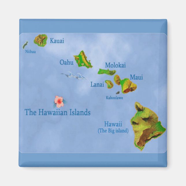 Hawaiian islands magnet (Front)