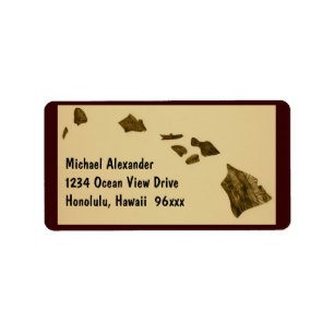 Hawaiian Islands Map Label