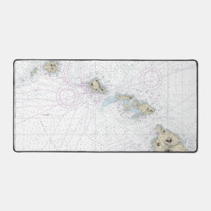 Hawaiian Islands Nautical Chart 19004 Desk Mat