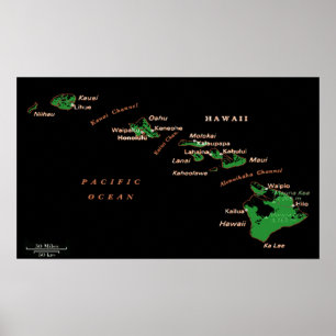 Hawaiian Islands Poster