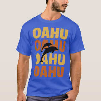 Hawaiian Islands Surf Style Oahu Dolphin Watching  T-Shirt