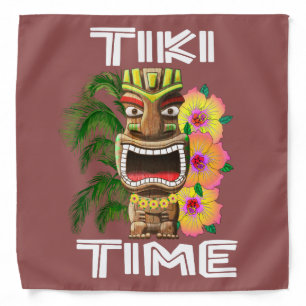 Hawaiian Islands Tiki Statue Bandana