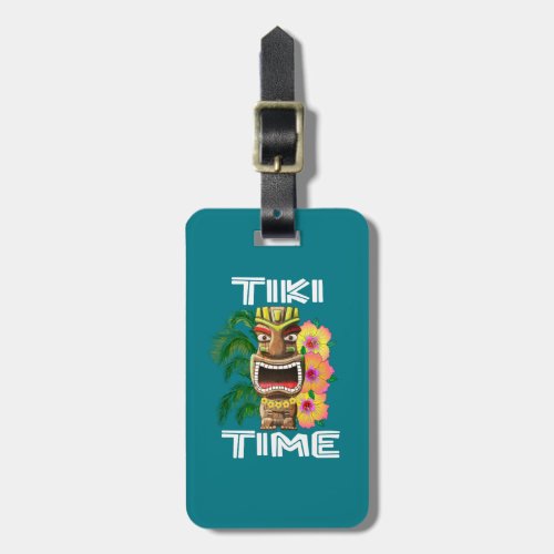 Hawaiian Islands Tiki Statue Luggage Tag