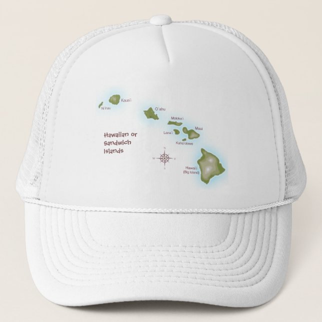 Hawaiian Islands Trucker Hat (Front)