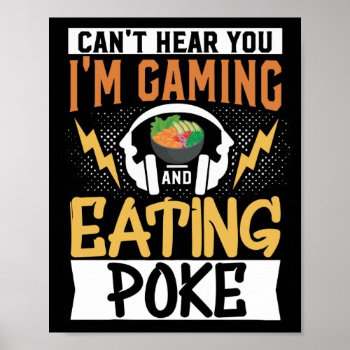 Hawaiian Islands Vintage Cant Hear You Im Gaming Poster