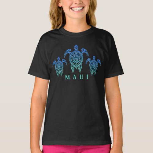 Hawaiian Islands Vintage Sea Turtle Souvenir Maui T_Shirt