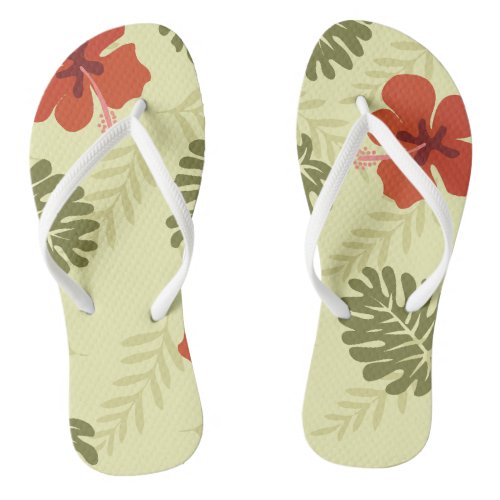 Hawaiian Jungle Flip Flops