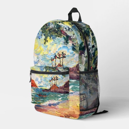 Hawaiian Kailua Beach Printed Backpack