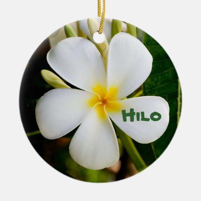 Hawaiian Keepsake Ceramic Ornament (Front)