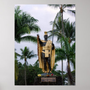 Hawaiian King Kamehameha Statue Poster