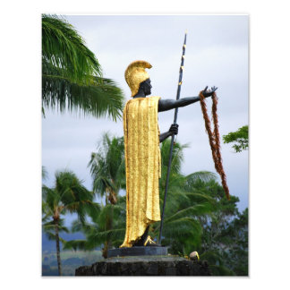 Hawaiian King Kamehameha Statue, Side View Photo Print