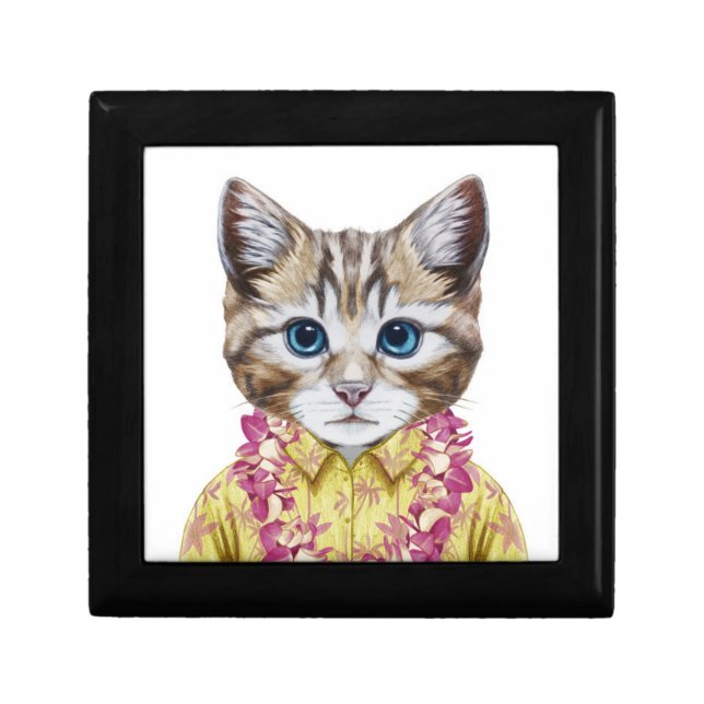 Hawaiian Kitty Cat Gift Box (Front)