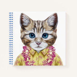 Hawaiian Kitty Cat Notebook