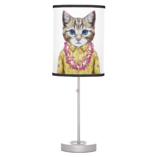 Hawaiian Kitty Cat Table Lamp