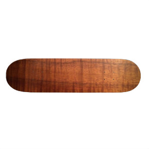 Hawaiian Koa Wood Design Skateboard Deck