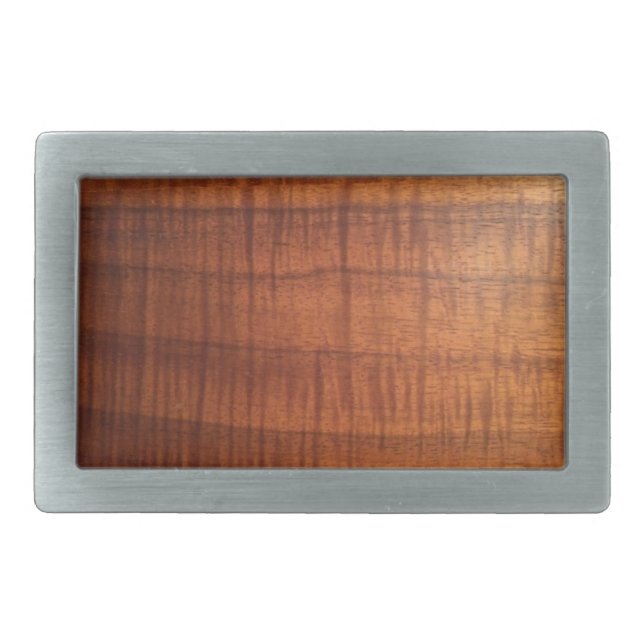 Hawaiian Koa Wood Look Belt Buckle (Front)