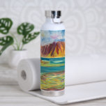 Hawaiian Ko'olau Mountain Majesty Water Bottle<br><div class="desc">It was a bit hazy when Lisa painted this scene. The mountains peeked in and out of the haze but ‘Low and Behold’ eventually the Ko’olau Mountains shined through from He’eia State Park in Oahu Hawaii. The side of the painting offers a prayer “May God’s peace travel with you.” This...</div>