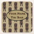 Hawaiian Ku Tiki customizable Tiki bar coasters