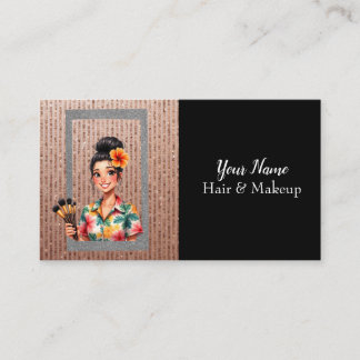 Hawaiian Lady And Gold Beauty Business Card