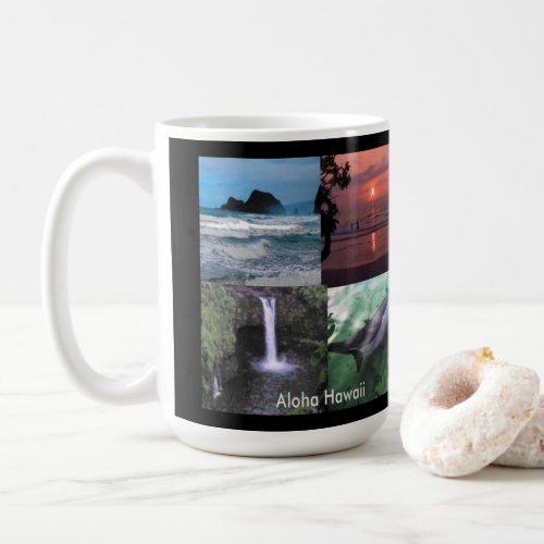 Hawaiian Landscape Four Photo Aloha Hawaii Coffee Mug