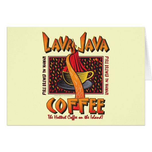 Hawaiian Lava Java Coffee Cards (Front Horizontal)