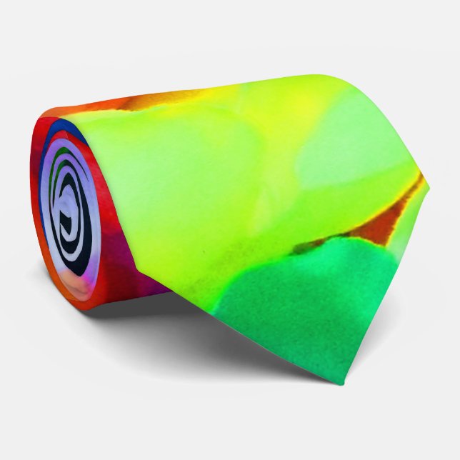 Hawaiian Lea Flower Garland Beach Wedding Neck Tie (Rolled)