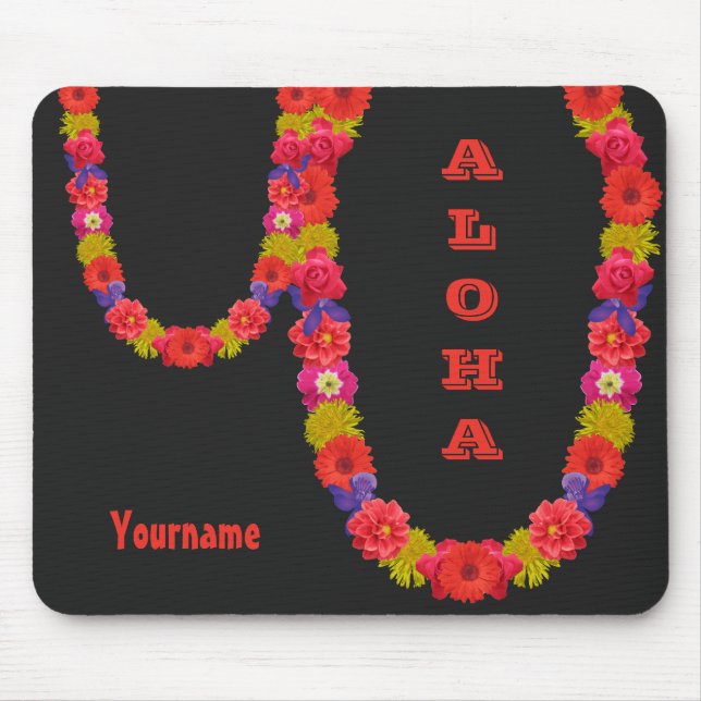 Hawaiian Lei custom mousepad (Front)