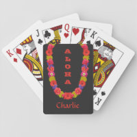 Hawaiian Lei custom playing cards