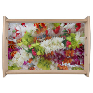 Hawaiian Lei Stand Serving Tray