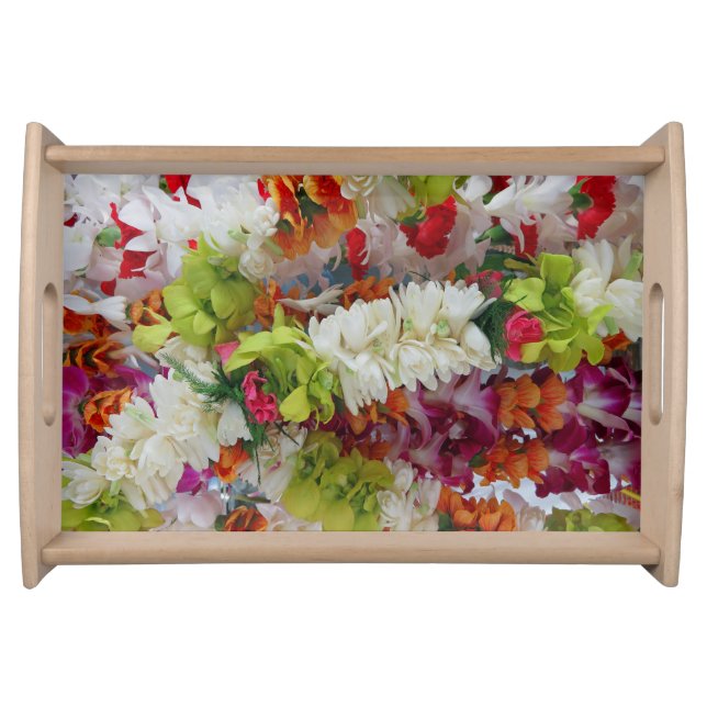 Hawaiian Lei Stand Serving Tray (Front)