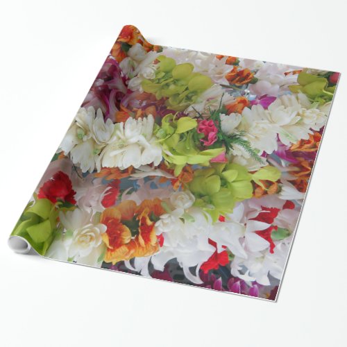 Hawaiian Lei Stand Wrapping Paper