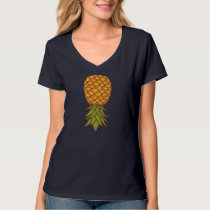Hawaiian Lifestyle Pineapple Upside Down Tropical  T-Shirt