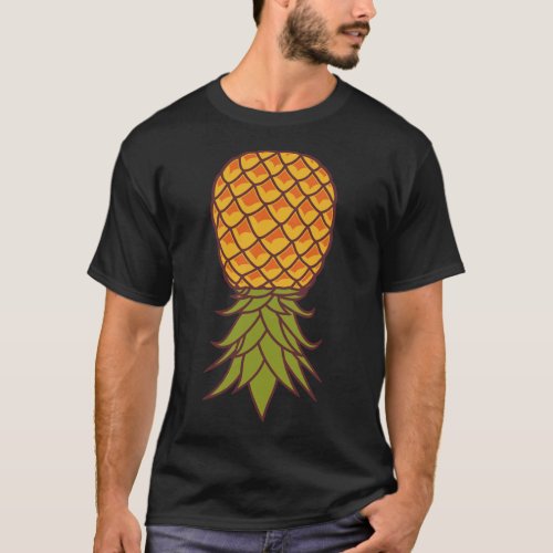Hawaiian Lifestyle Pineapple Upside Down Tropical  T_Shirt