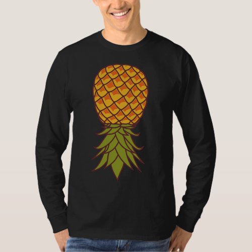 Hawaiian Lifestyle Pineapple Upside Down Tropical  T_Shirt