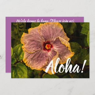 Hawaiian Lilac Hibiscus from Kauai Invitation