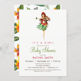 Hawaiian Luau Baby Shower Invitation