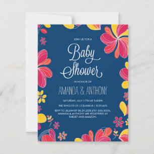 Hawaiian Luau Baby Shower Tropical Theme Invitation