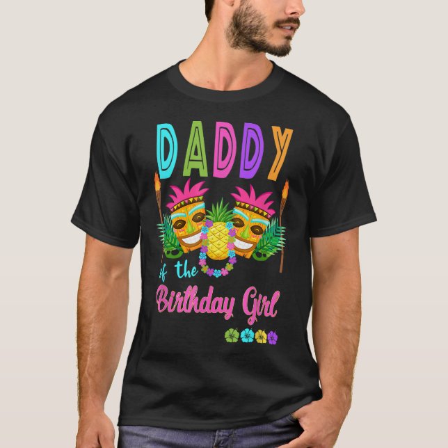 Hawaiian Luau Birthday Party Matching Tiki Outfit  T-Shirt (Front)