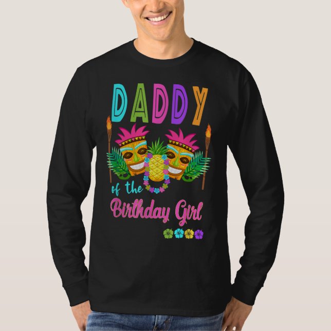 Hawaiian Luau Birthday Party Matching Tiki Outfit  T-Shirt (Front)