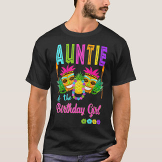Hawaiian Luau Birthday Party Matching Tiki T-Shirt
