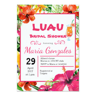 hawaiian bridal shower invitations