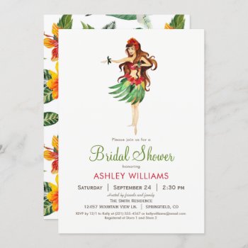 Hawaiian Luau Bridal Shower Invitation by Card_Stop at Zazzle