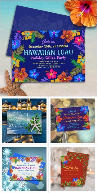 Hawaiian Luau Christmas Party