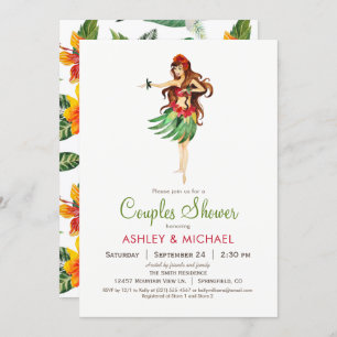 Hawaiian Luau Couples Shower Invitation